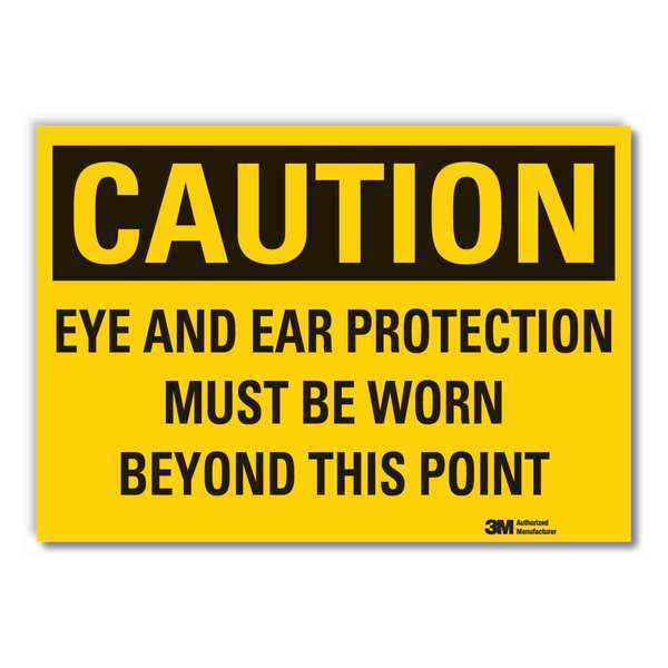 Caution Sign, 5 in. H, Vinyl, LCU3-0431-RD_7x5