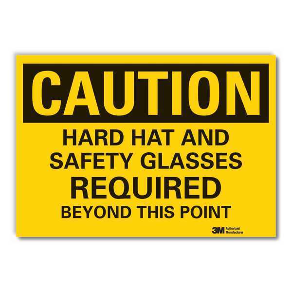 Caution Sign, 3-1/2 in. H, Vinyl, LCU3-0434-RD_5x3.5