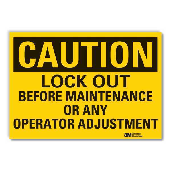 Caution Sign, 7 in Height, 10 in Width, Reflective Sheeting, Vertical Rectangle, English