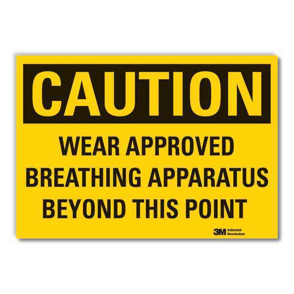 Caution Sign, 3-1/2 in. H, Vinyl