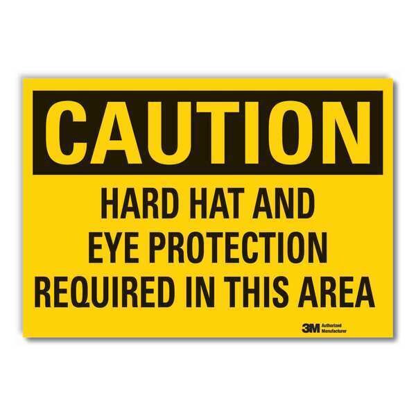 Caution Sign, 3-1/2 in. H, Vinyl, LCU3-0411-RD_5x3.5
