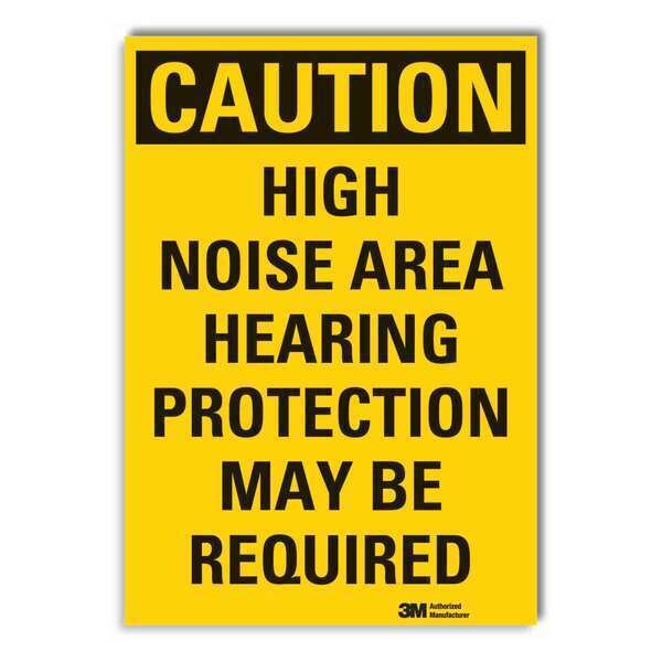Caution Sign, 5 in. H, Vinyl, LCU3-0413-RD_7x5