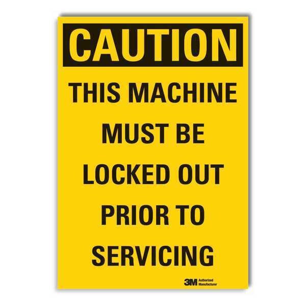 Caution Sign, 5 in Height, 3 1/2 in Width, Reflective Sheeting, Vertical Rectangle, English