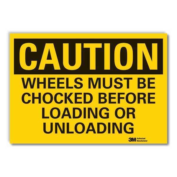 Caution Sign, 10 in H, 14 in W, Reflective Sheeting, Horizontal Rectangle, LCU3-0419-RD_14x10