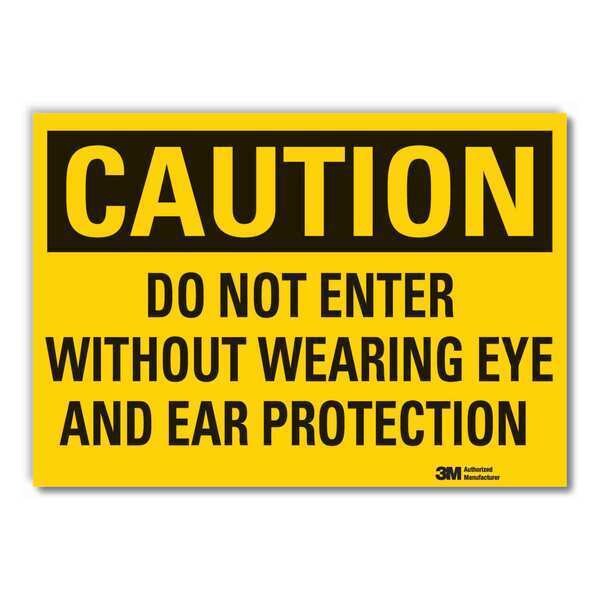 Caution Sign, 7 in. H, Vinyl, Do Not Enter