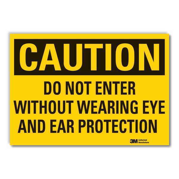 Caution Sign, 5 in. H, Vinyl, Do Not Enter