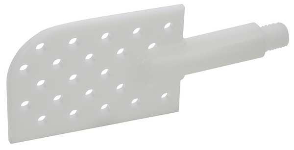 Perforated Stir Blade, HDPE, Natural White