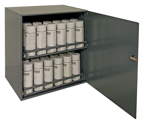 20/22 ga. Steel Aerosol Storage Cabinet, 20-1/4 in W, 21-3/4 in H, Stationary