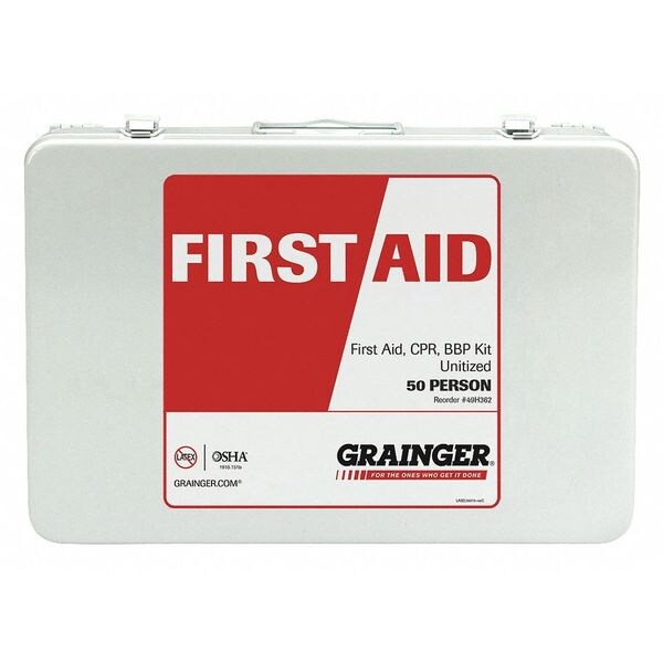 First Aid Kit, First Aid/CPR/BBP, 155 pcs.