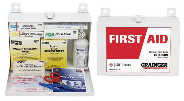 First Aid First Aid kit, Metal, 25 Person
