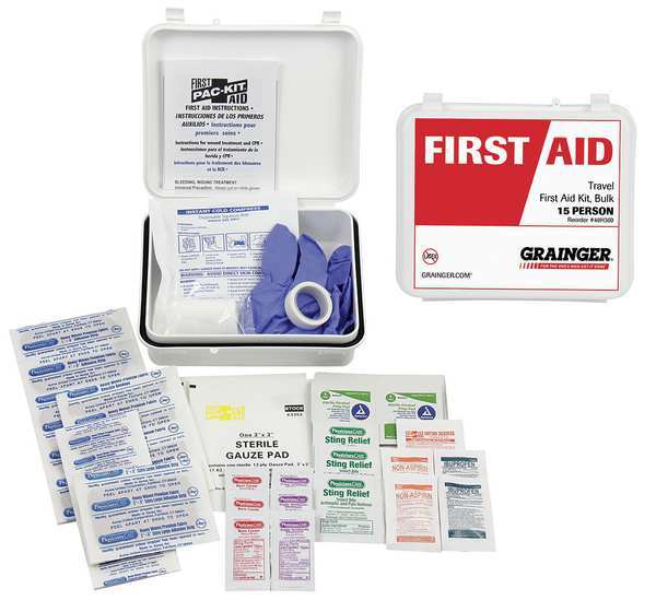 Weatherproof Travel First Aid kit, Plastic, 15 Person