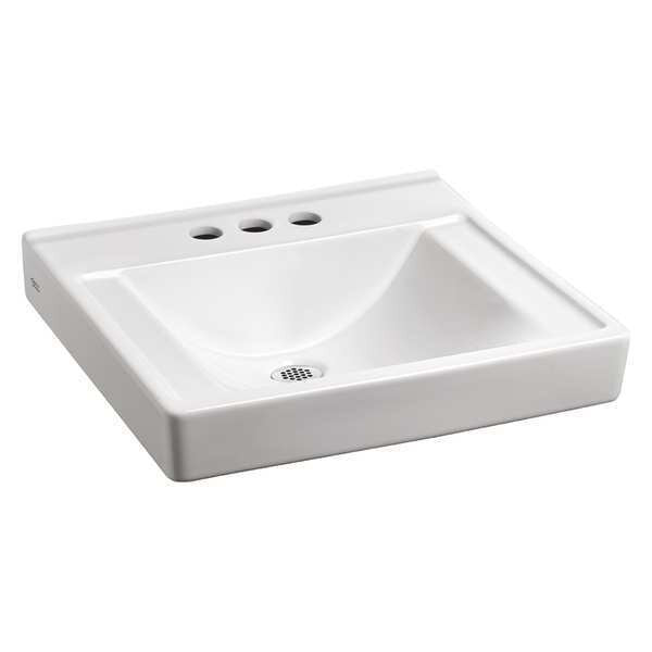 Lavatory Sink, 3 Holes, White, 7