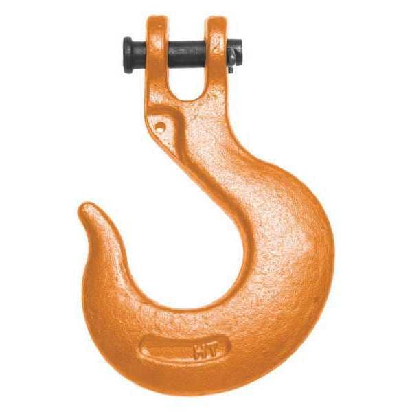 Slip Hook, 5/16 in., 5100 lb, Clevis, Orange