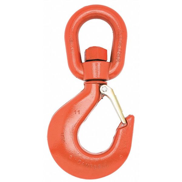 #4 Alloy Latched Swivel Hoist Hk, 2 Ton PL, Forged Alloy, Painted Oran
