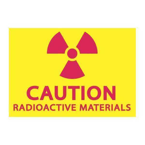 Label, Safety, Magenta/Yellow, 5 in. H, PK2