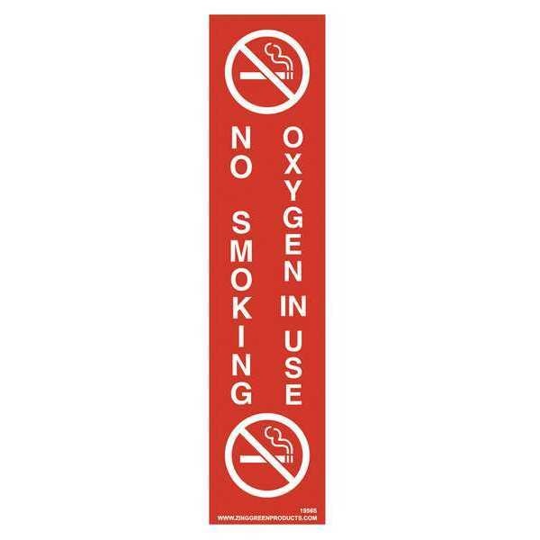 Label, 9 in. H, Oxygen In Use No Smoking