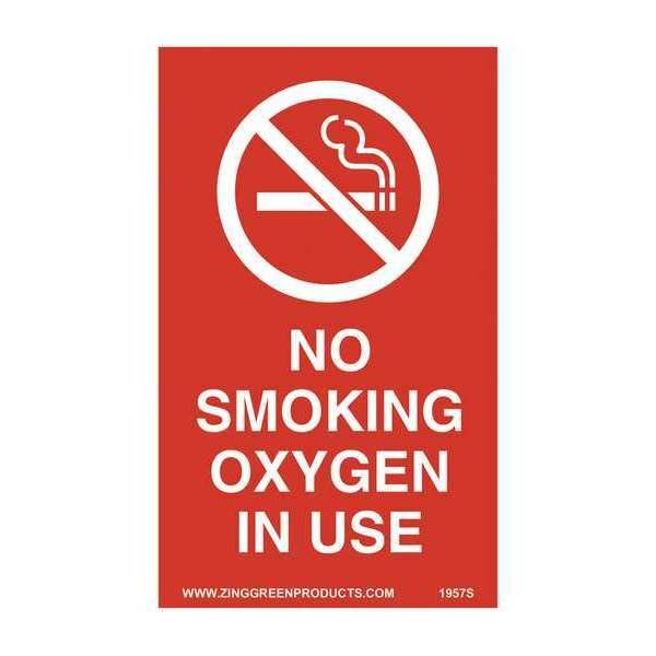Label, Oxygen In Use No Smoking, PK2