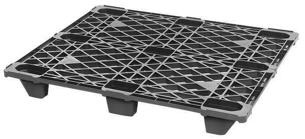 Recycled High Density Polyethylene Pallet, 48 in L, 40 in W, 5 1/8 in H