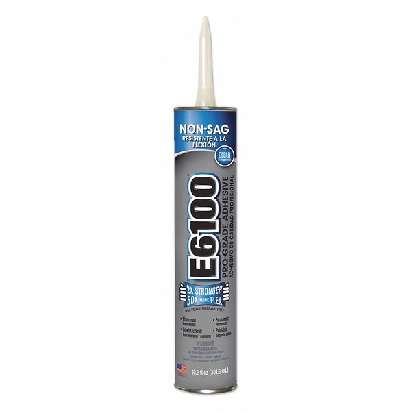 Adhesive, E6100 Series, clear, 10.2 oz, Cartridge