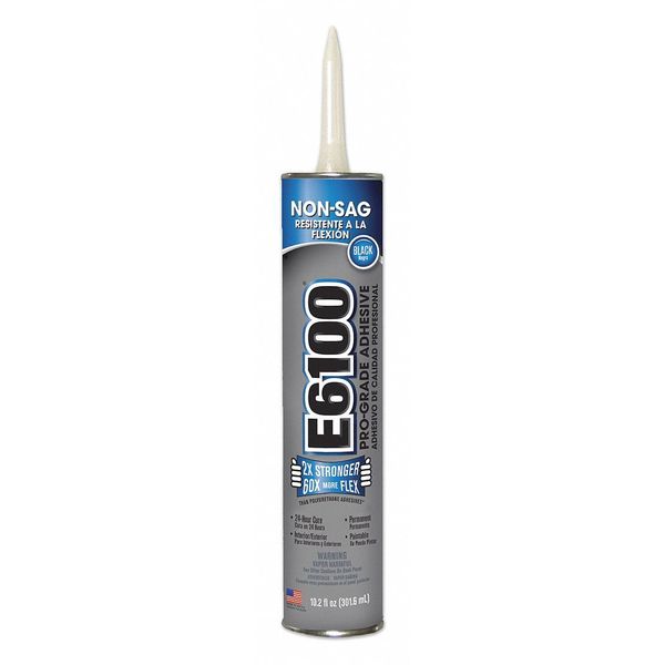 Adhesive, E6100 Series, Black, 10.2 oz, Cartridge