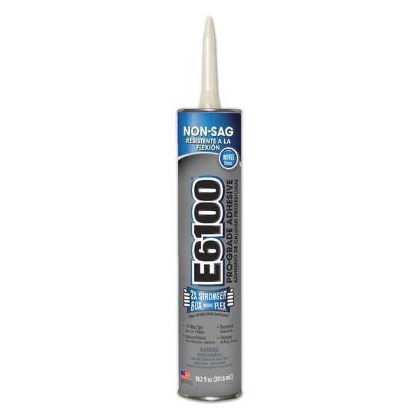 Adhesive, E6100 Series, White, 10.2 oz, Cartridge
