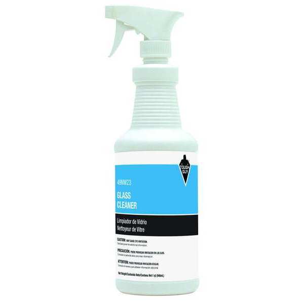 Liquid Glass Cleaner, 1 qt., Blue, Unscented, Trigger Spray Bottle