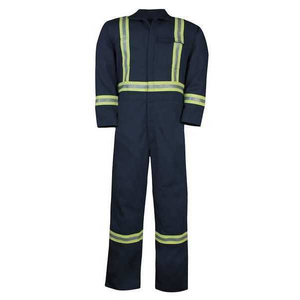Flame Resistant Coverall, Navy, UltraSoft(R), 4XL