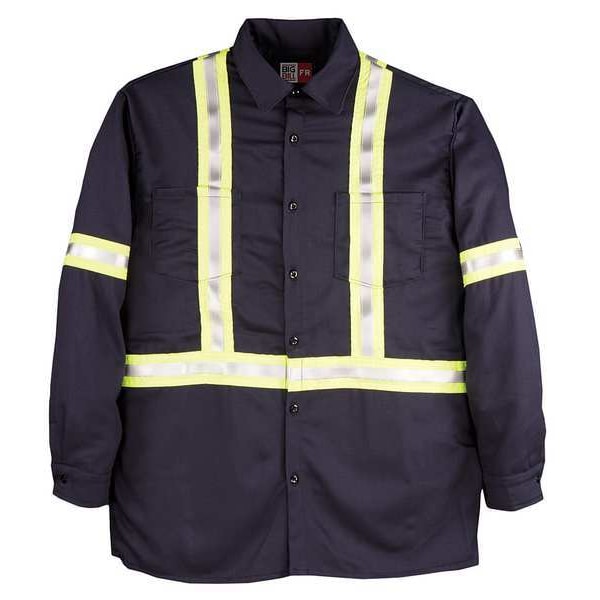 Flame Resistant Collared Shirt, Navy, UltraSoft(R), 5XL