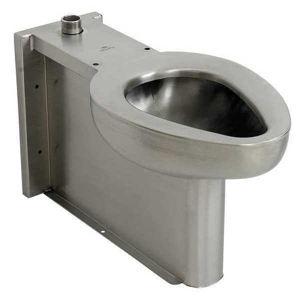 Toilet, Floor, Satin, Stainless Steel