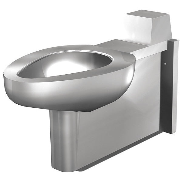 Toilet, Floor, Satin, Stainless Steel