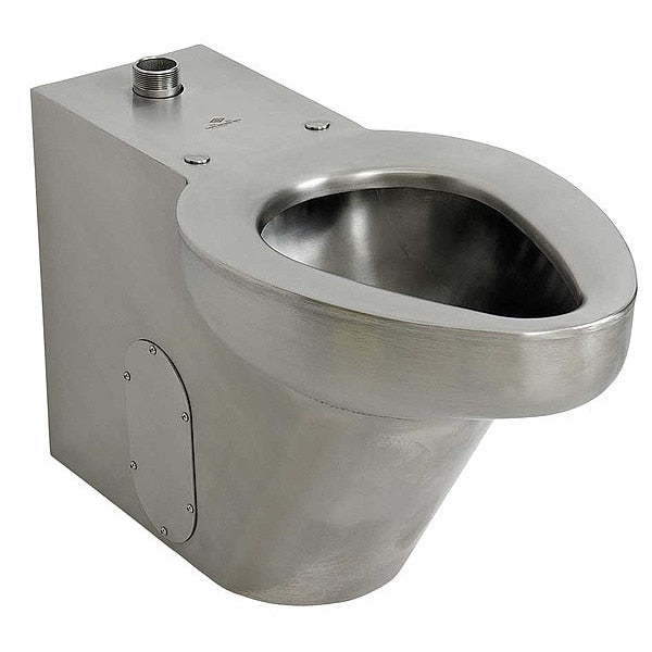 Toilet, Floor, Satin, Stainless Steel