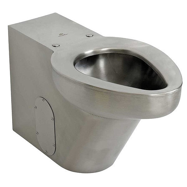 Toilet, Floor, Satin, Stainless Steel