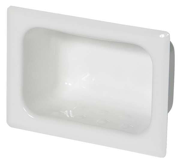 Lig Resistant Soap Dish, Wht, 5x7x2-5/8In
