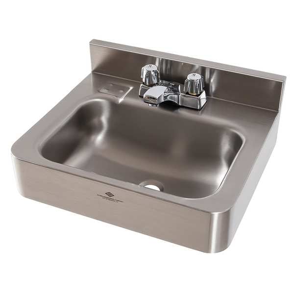 Stainless Steel Bathroom Sink, With Faucet, Bowl Size 14-1/2