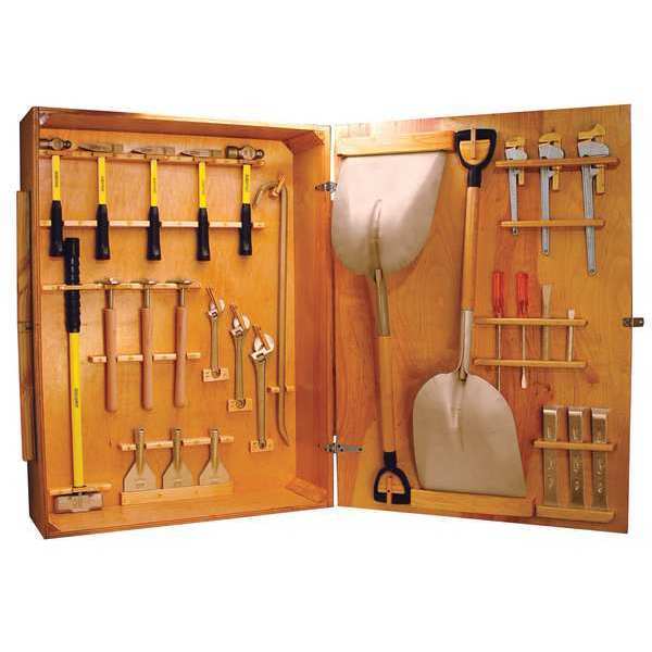 Nonsparking Tool Set, 28 pcs., Tool Case