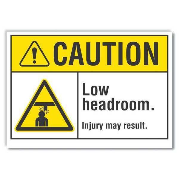 Caution Sign, Self-Adhesive Vinyl, 5 in. H, LCU3-0005-RD_7x5