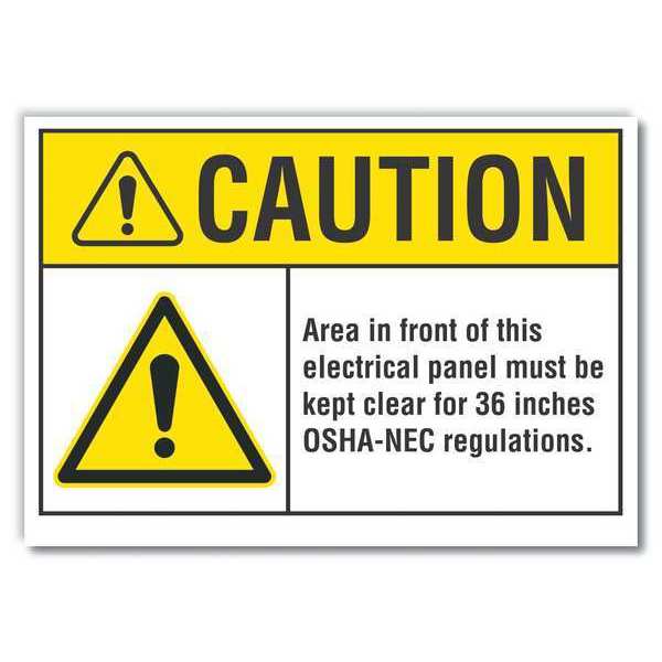 Sign, Self-Adhesive Vinyl, 3-1/2 in. H, LCU3-0035-RD_5x3.5