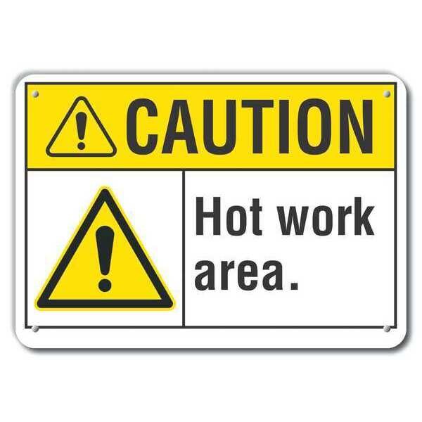 Caution Sign, 7 in H, 10 in W, Plastic, Vertical Rectangle, English, LCU3-0039-NP_10x7