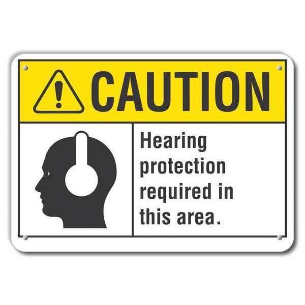Caution Sign, Recycled Aluminum, 7 in. H, LCU3-0108-RA_10x7
