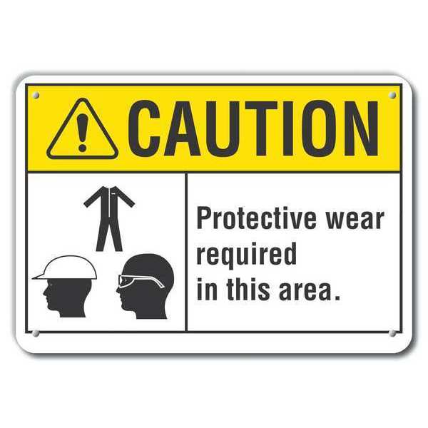 Caution Sign, Recycled Aluminum, 7 in. H, LCU3-0113-RA_10x7