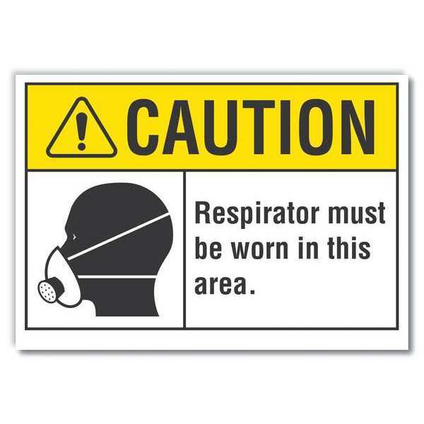 Caution Sign, Self-Adhesive Vinyl, 10 in H, LCU3-0116-RD_14x10