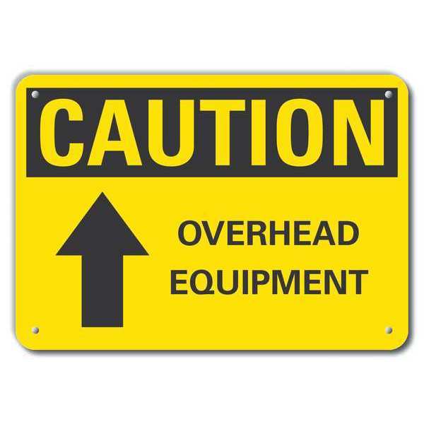 Caution Sign, Recycled Aluminum, 7 in. H, LCU3-0123-RA_10x7