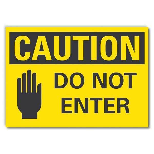 Exit & Entrance Caution Reflective Label, 5 in H, 7 in W, , English, LCU3-0125-RD_7x5