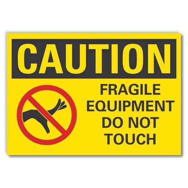 Machine & Operation Caution Reflective Label, 3 1/2 in Height, 5 in Width, Reflective Sheeting
