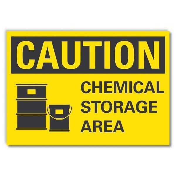 Caution Sign, 7 in H, 10 in W, Non-PVC Polymer, Vertical Rectangle, English, LCU3-0128-ED_10x7