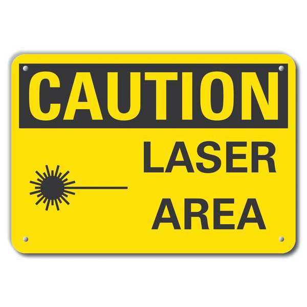 Caution Sign, 7 in H, 10 in W, Plastic, Vertical Rectangle, LCU3-0131-NP_10x7