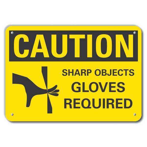 Caution Sign, Recycled Aluminum, 10 in. H, LCU3-0149-RA_14x10
