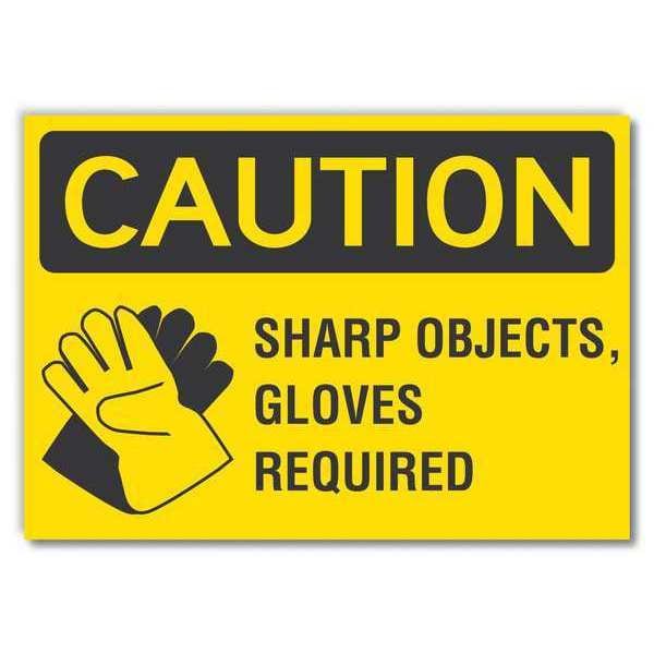 Caution Sign, Self-Adhesive Vinyl, 7 in. H, LCU3-0150-RD_10x7