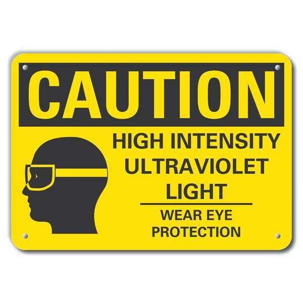 Caution Sign, Recycled Aluminum, 7 in. H, LCU3-0170-RA_10x7