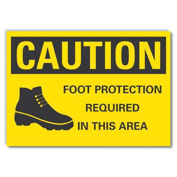 Caution Sign, Self-Adhesive Vinyl, 10 in H, LCU3-0171-RD_14x10